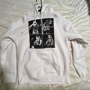 Taylor Swift Official Eras Tour Merch Collage White Hoodie with Tour Dates